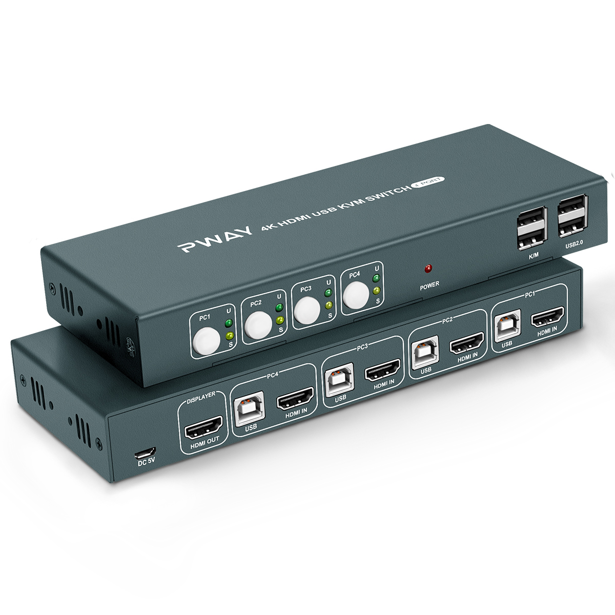 HDMI KVM切换器4K高清USB切换器hdmi kvm切换器 四进一出