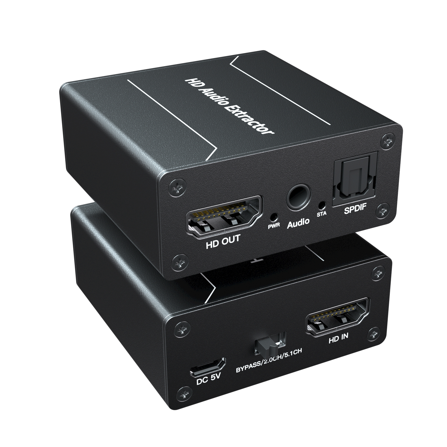 HDMI音频分离器4K30Hz高清信号3.5音频光纤音频输出